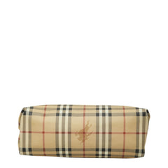 バーバリー ノバチェック シャドーホース ハンドバッグ ベージュ マルチカラー PVC レザー レディース BURBERRY 中古