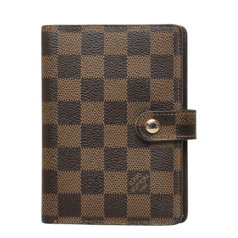 ルイ ヴィトン ダミエ アジェンダPM 手帳カバー R20700 ブラウン PVC レザー レディース LOUIS VUITTON 中古