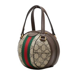 グッチ オフィディア GGスプリーム ハンドバッグ 2WAY 斜め掛け ショルダーバッグ ベージュ PVC レザー レディース GUCCI 中古