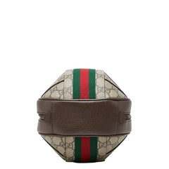 グッチ オフィディア GGスプリーム ハンドバッグ 2WAY 斜め掛け ショルダーバッグ ベージュ PVC レザー レディース GUCCI 中古