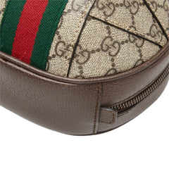 グッチ オフィディア GGスプリーム ハンドバッグ 2WAY 斜め掛け ショルダーバッグ ベージュ PVC レザー レディース GUCCI 中古