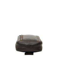 ルイ ヴィトン ユタ スィウ ボディバッグ ウエストバッグ M92535 ダークブラウン レザー レディース LOUIS VUITTON 中古