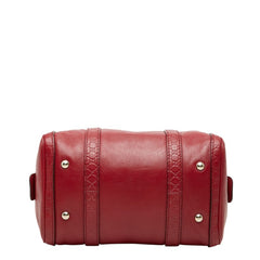 グッチ マイクログッチシマ ミニ ボストンバッグ 269876 レッド レザー レディース GUCCI 中古