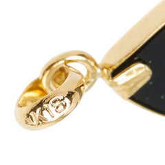 オニキス K18YG イエローゴールド オニキス エリザベス2世金貨モチーフ ペンダントトップ ネックレス レディース 中古