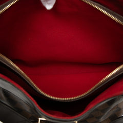 ルイ ヴィトン ダミエ システィナGM ハンドバッグ ショルダーバッグ N41540 ブラウン PVC レザー レディース LOUIS VUITTON 中古