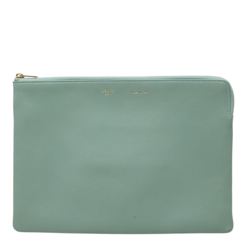 セリーヌ クラッチバッグ ポーチ 104003A9Q セラドン グリーン系 ラムスキン レディース CELINE 中古