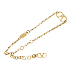 ヴァレンティノ Vロゴ ブレスレット ゴールド メッキ レディース VALENTINO 中古