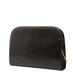 サルヴァトーレフェラガモ ガンチーニ チェーン ショルダーバッグ P21 0587 ブラウン レザー レディース Salvatore Ferragamo 中古