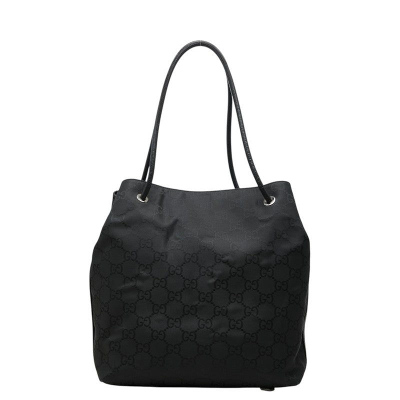 グッチ GGナイロン トートバッグ ショルダーバッグ 152279 ブラック ナイロン レザー レディース GUCCI 中古