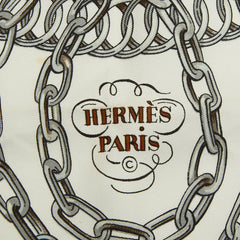 エルメス カレ90 EQUIPAGES 乗馬 馬車具 スカーフ 大判スカーフ ピンク ホワイト シルク レディース HERMES 中古