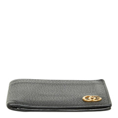 グッチ GGマーモント 二つ折り財布 428726 ブラック レザー レディース GUCCI 中古