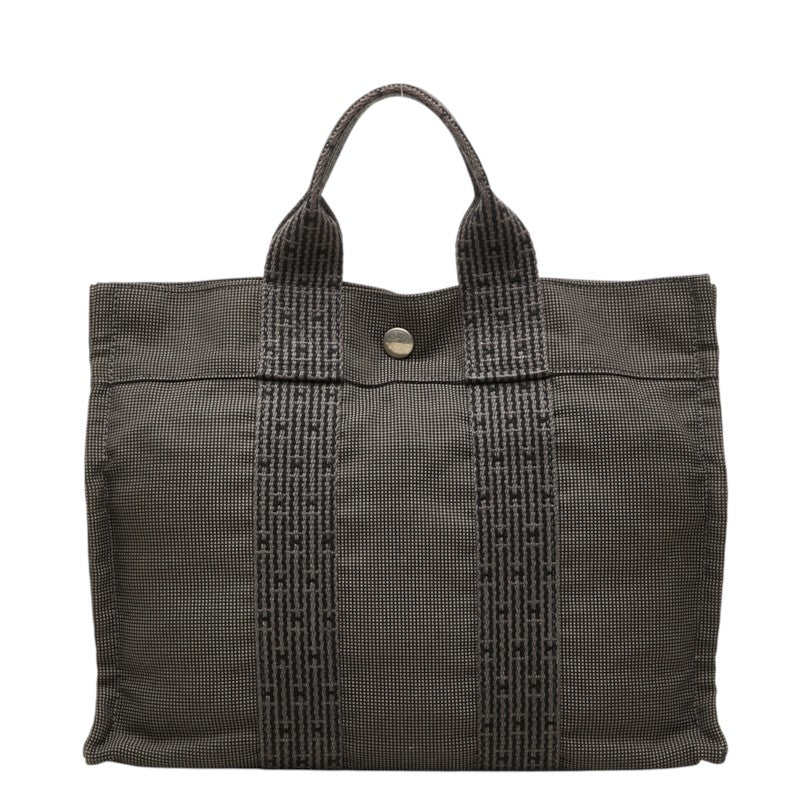エルメス エールライン トートPM トートバッグ グレー キャンバス レディース HERMES 中古