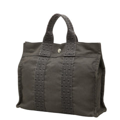 エルメス エールライン トートPM トートバッグ グレー キャンバス レディース HERMES 中古