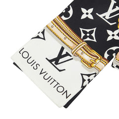 ルイ ヴィトン バンドー モノグラム コンフィデンシャル スカーフ M78656 ブラック マルチカラー シルク レディース LOUIS VUITTON 中古