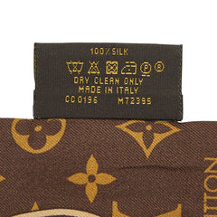 ルイ ヴィトン バンドー モノグラム トランクス スカーフ M72395 ブラウン マルチカラー シルク レディース LOUIS VUITTON 中古