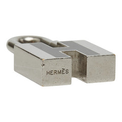 エルメス Hロゴ カデナ チャーム シルバー ブラック メタル レディース HERMES 中古