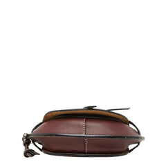 ロエベ ゲートバッグ 斜め掛け ミニ ショルダーバッグ ボルドー系 レザー レディース LOEWE 中古