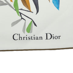 ディオール バタフライ ファンタスティカ スカーフ 大判スカーフ 41FAN090I602 マルチカラー ホワイト シルク レディース Dior 中古