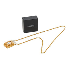 シャネル N°5 オードゥパルファム パフュームボトル チェーン ペンダント ネックレス ゴールド メッキ レディース CHANEL 中古