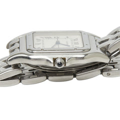 カルティエ パンテールドゥカルティエ 腕時計 W25032P5 クオーツ ホワイト文字盤 ステンレススチール メンズ CARTIER 中古