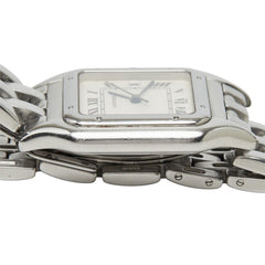 カルティエ パンテールドゥカルティエ 腕時計 W25032P5 クオーツ ホワイト文字盤 ステンレススチール メンズ CARTIER 中古