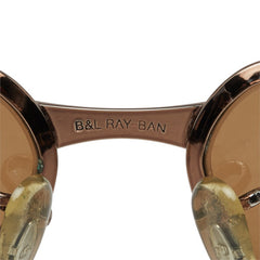 レイバン ボシュロム社製 サングラス アイウェア スクエア型 W2647 ブラウン メタル ユニセックス Ray-Ban 中古