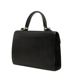 バーバリー ノバチェック シャドーホース ハンドバッグ 2WAY ショルダーバッグ ブラック レザー レディース BURBERRY 中古