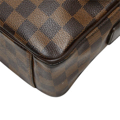 ルイ ヴィトン ダミエ シェルトンMM 斜め掛け ショルダーバッグ N41149 ブラウン PVC レザー レディース LOUIS VUITTON 中古