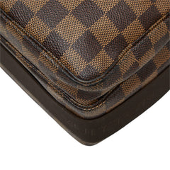 ルイ ヴィトン ダミエ ブロードウェイ ハンドバッグ ショルダーバッグ 2WAY N42270 ブラウン PVC レザー メンズ LOUIS VUITTON 中古