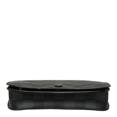ルイ ヴィトン ダミエ グラフィット サンチュール ポシェットオム ポーチ M6837U ブラック PVC レザー メンズ LOUIS VUITTON 中古