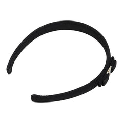 サルヴァトーレフェラガモ ヴァラ リボン カチューシャ ヘアアクセサリー ブラック コットン レディース Salvatore Ferragamo 中古