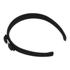 サルヴァトーレフェラガモ ヴァラ リボン カチューシャ ヘアアクセサリー ブラック コットン レディース Salvatore Ferragamo 中古