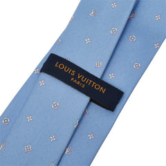 ルイ ヴィトン モノグラム ネオン クラヴァット ネクタイ M75911 ブルー シルク レディース LOUIS VUITTON 中古