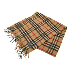 バーバリー ノバチェック マフラー ベージュ カシミヤ レディース BURBERRY 中古