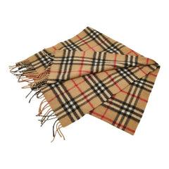 バーバリー ノバチェック マフラー ベージュ カシミヤ レディース BURBERRY 中古