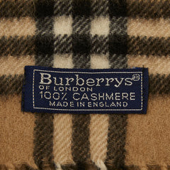 バーバリー ノバチェック マフラー ベージュ カシミヤ レディース BURBERRY 中古