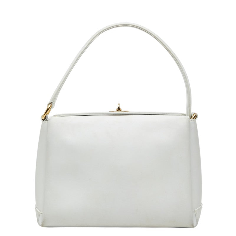 グッチ ヴィンテージ ハンドバッグ 26 000 0025 ホワイト レザー レディース GUCCI 中古