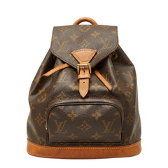 ルイ ヴィトン モノグラム ミニ モンスリ リュック バックパック M51137 ブラウン PVC レザー レディース LOUIS VUITTON 中古