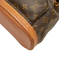 ルイ ヴィトン モノグラム ミニ モンスリ リュック バックパック M51137 ブラウン PVC レザー レディース LOUIS VUITTON 中古