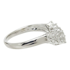 ダイヤモンド Pt900 プラチナ ダイヤ0.75ct V字リング リング 指輪 レディース 14.5号 中古