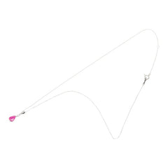ルビー ダイヤモンド K18WG ホワイトゴールド ルビー0.83ct ダイヤ0.01ct チェリーピンクルビー マダガスカル・ミャンマー ペンダント ネックレス レディース 中古