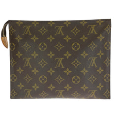 ルイ ヴィトン モノグラム ポッシュ トワレット26 クラッチバッグ セカンドバッグ M47542 ブラウン PVC メンズ LOUIS VUITTON 中古