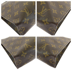ルイ ヴィトン モノグラム ポッシュ トワレット26 クラッチバッグ セカンドバッグ M47542 ブラウン PVC メンズ LOUIS VUITTON 中古