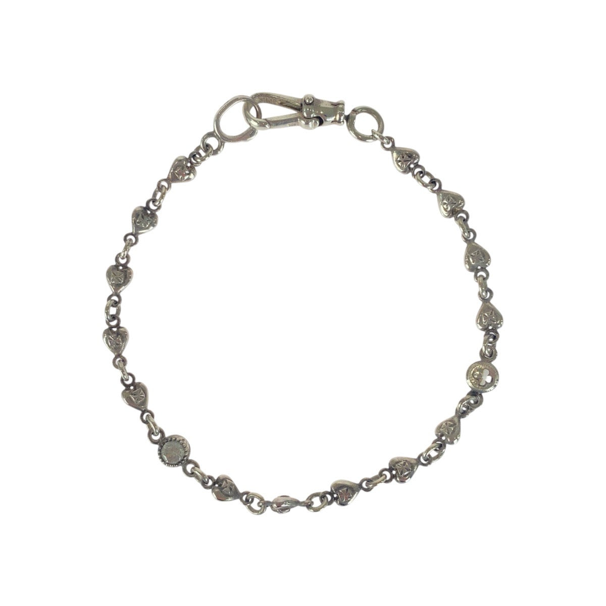 ローリーロドキン ハート クロス ブレスレット シルバー SV925 シルバー レディース Loree Rodkin 中古