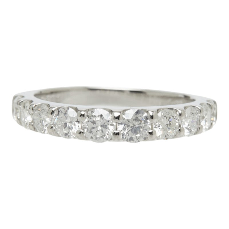 ダイヤモンド Pt900 プラチナ ダイヤ1.00ct ハーフエタニティ リング 指輪 レディース 8.5号 中古
