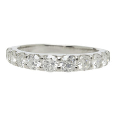 ダイヤモンド Pt900 プラチナ ダイヤ1.00ct ハーフエタニティ リング 指輪 レディース 8.5号 中古