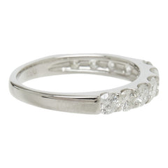 ダイヤモンド Pt900 プラチナ ダイヤ1.00ct ハーフエタニティ リング 指輪 レディース 8.5号 中古