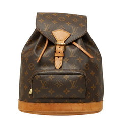 ルイ ヴィトン モノグラム モンスリMM リュック バックパック デイバッグ M51136 ブラウン PVC レザー レディース LOUIS VUITTON 中古