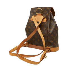 ルイ ヴィトン モノグラム モンスリMM リュック バックパック デイバッグ M51136 ブラウン PVC レザー レディース LOUIS VUITTON 中古