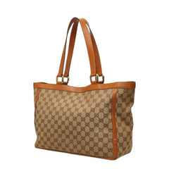 グッチ GGキャンバス アビー ショルダーバッグ トートバッグ 146247 ベージュ キャンバス レザー レディース GUCCI 中古